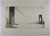 MARGARET LOWENGRUND Group of 5 etchings of New York.